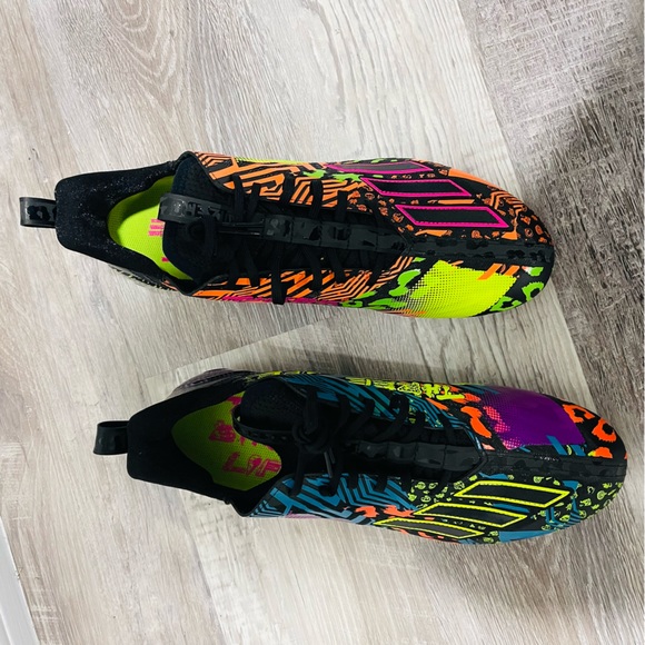 Adidas Adizero "Mismatch Black" Men's Football Cleats Size: 12 - Picture 8 of 10